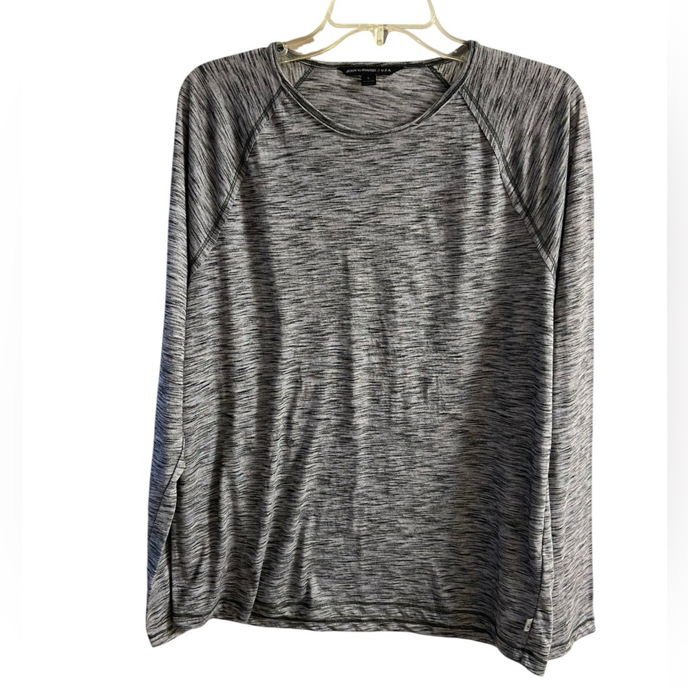 John Varvatos Heathered Gray Long Sleeve men’s Top Large